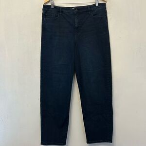 Women's Straight Leg Jeans - Dark Blue